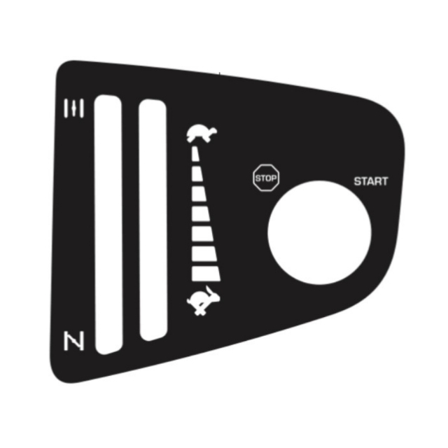 Aufkleber Bedienelemente für Choke