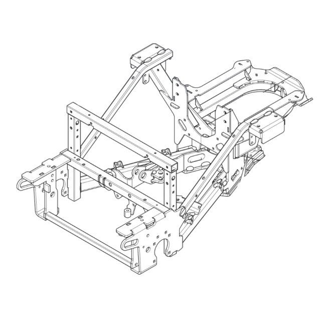 Rahmenbaugruppe P520D / P525D Grau