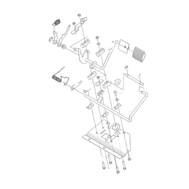 Pedalplatta komplett Bremspedal ohne Bremspedal, für Pedalsensor