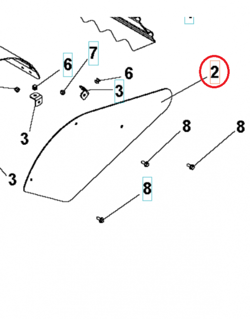 Abdeckzinken Abdeckung Seite Orange 5986809-01