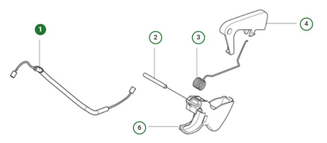 Gaszugbaugruppe rechts, 39 cm³