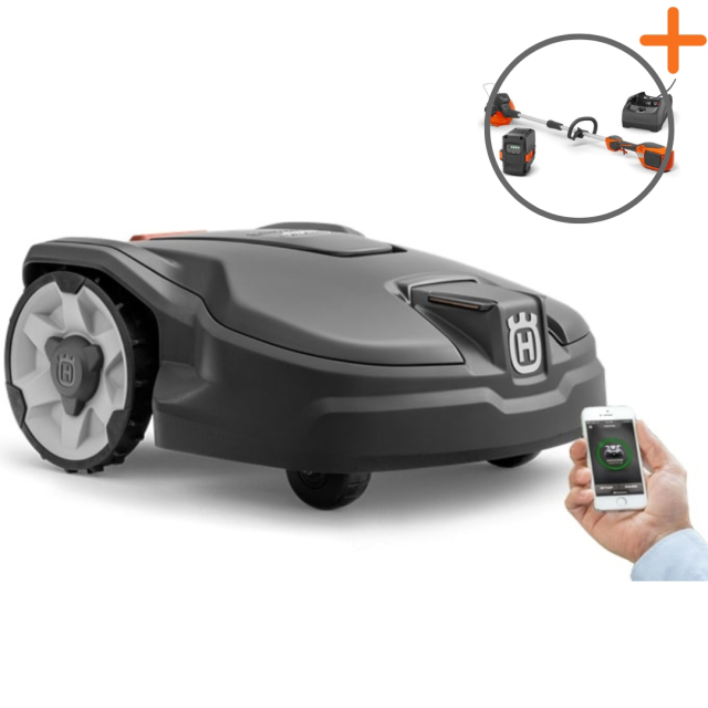 Husqvarna Automower® 305 + Connect | Akku-Trimmer gratis dazu!