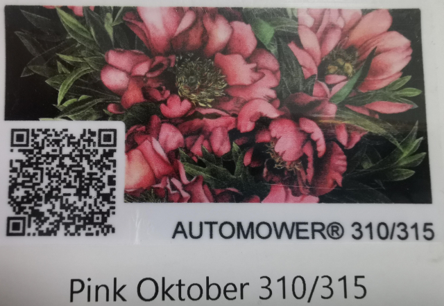 Folienset für den Automower 310/315 Pink Oktober