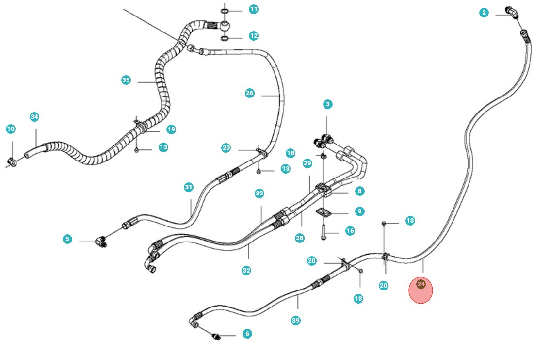 Hydraulikschlauch, L=1460 5010873-01