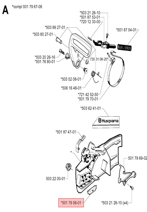 Husqvarna Kettenführung 5017958-01 5017958-01