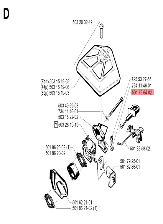 Husqvarna Choke-Steuerung 5017964-02