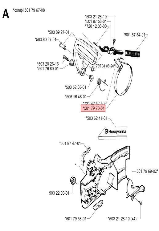 Husqvarna Bremsband 242, 246, 42
