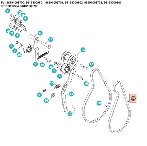 Keilriemen ST224, ST224P, ST227, ST324