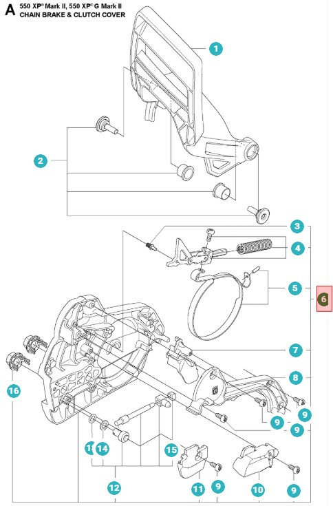 Kupplungsdeckel 550XP / 560XP