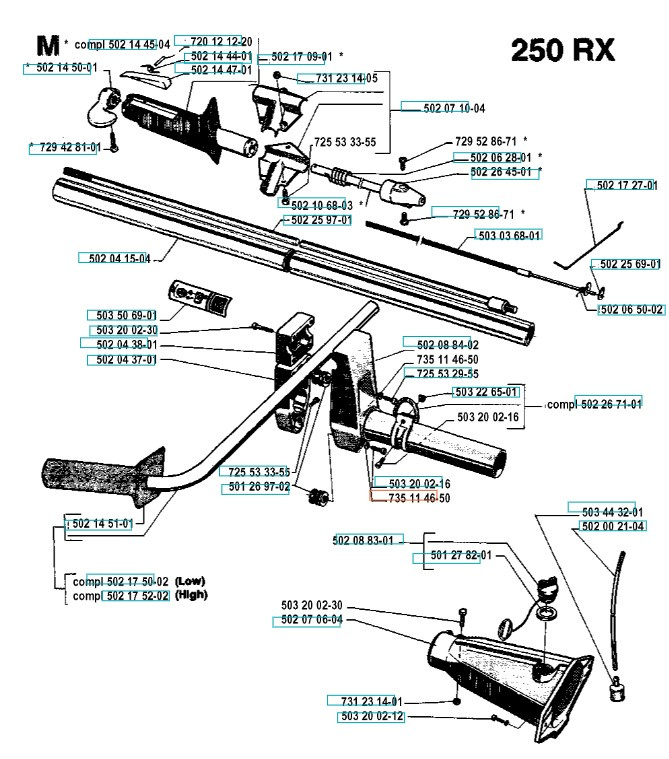 Benzintank 250R, 250RX