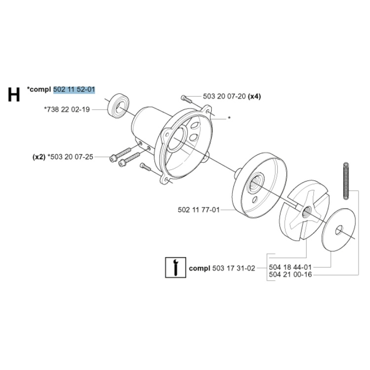 Kupplungsdeckel 5021152-01