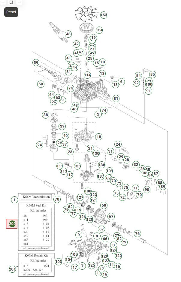 K66B,D,I,K,M Dichtungsatz 5024513-01