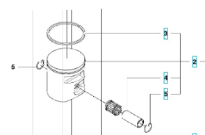 Kolben 135, 140 435, 435 II, 440, 440 II, CS2240