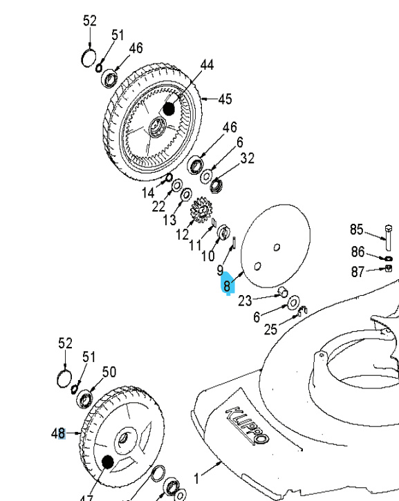 Radplatte Brilliant rechts, 2 Löcher