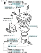 Zylinder Husqvarna 362XP, 371XP Zylinder Husqvarna 362XP, 371XP