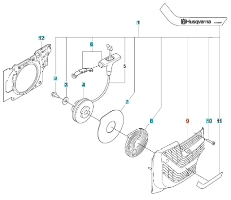 Anlasserdeckel K1270 Orange Fle