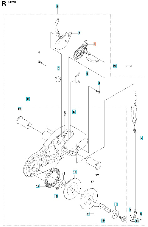 Stoppschalter (links)