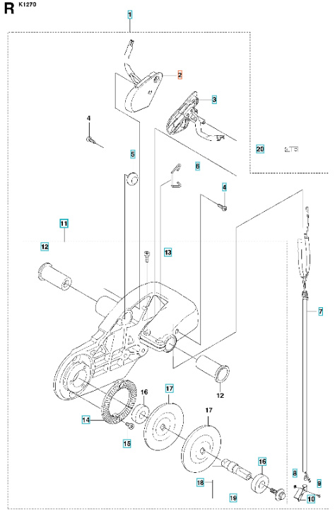 Stoppschalter (rechts)
