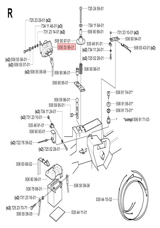 Relais Rider 11, 13, 850, Jonsered FR13, 2113MA