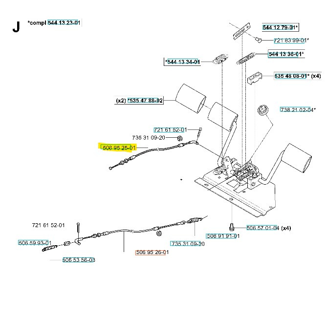 Draht Rider 11, 13 C5, 850, 970, Jonsered FR2211
