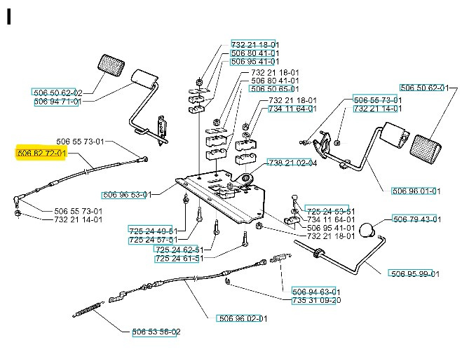 Bremskabel Rider 13, 13 Bio, 850HST, 970HST Bioclip
