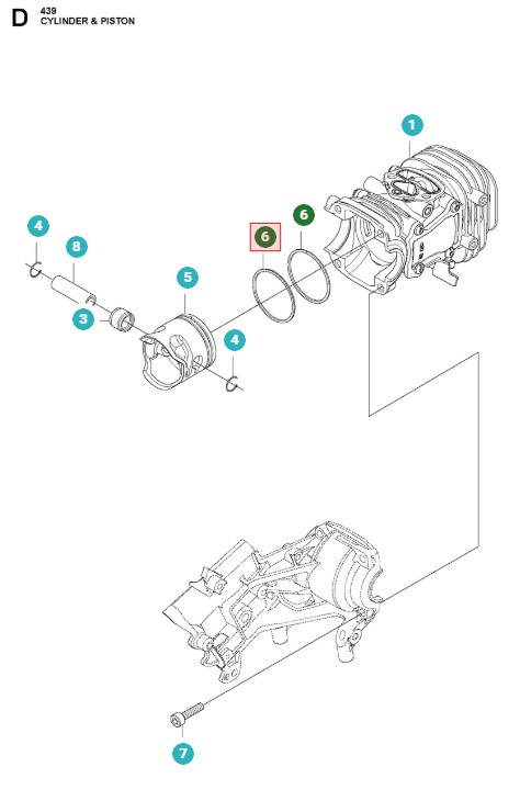 Kolbenring 439, T435, 540XP Mark III, T540XP Mark III