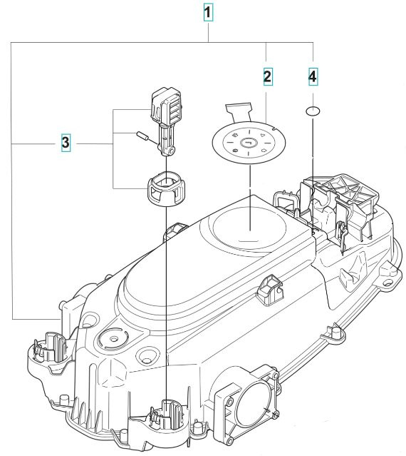 Chassis-Baugruppe oben