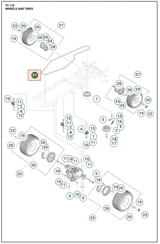 Antriebsriemen Husqvarna TC112, TC114