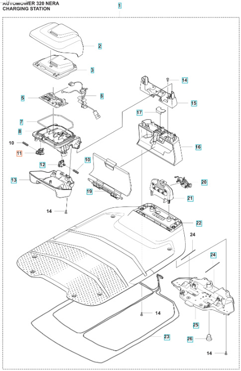 Kontaktelement ladestation Automower Nera links