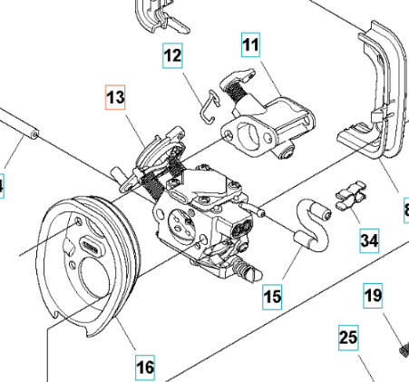 Vergaser 345FR, 545FR, 545FX, 545RX