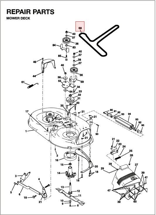 Mähdeckriemen LT1238, LT1538, LTH120, LTH130, LTH140 u. a