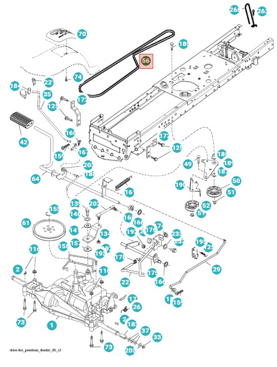 Keilriemen LT151, LT152, LT154, LT1597 LT2313, LT2113