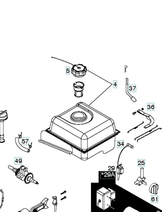 Kraftstofftank mit Deckel (Klick-Stil) 5324249-42