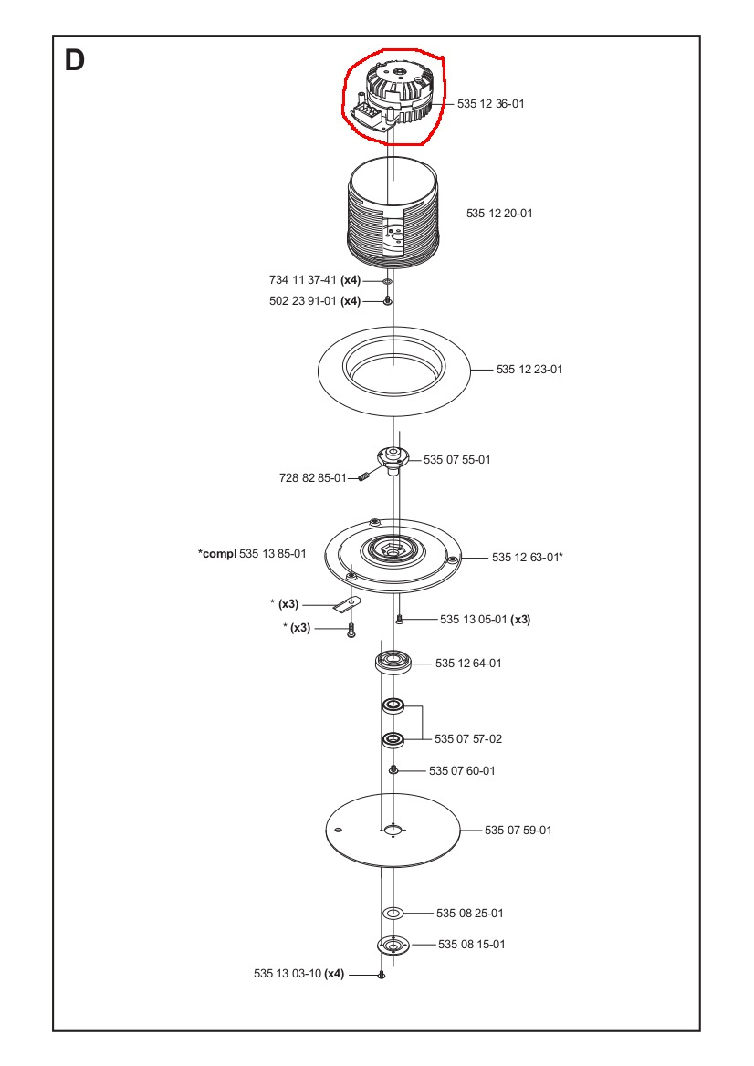 Mähmotor 220AC, 230ACX, R160