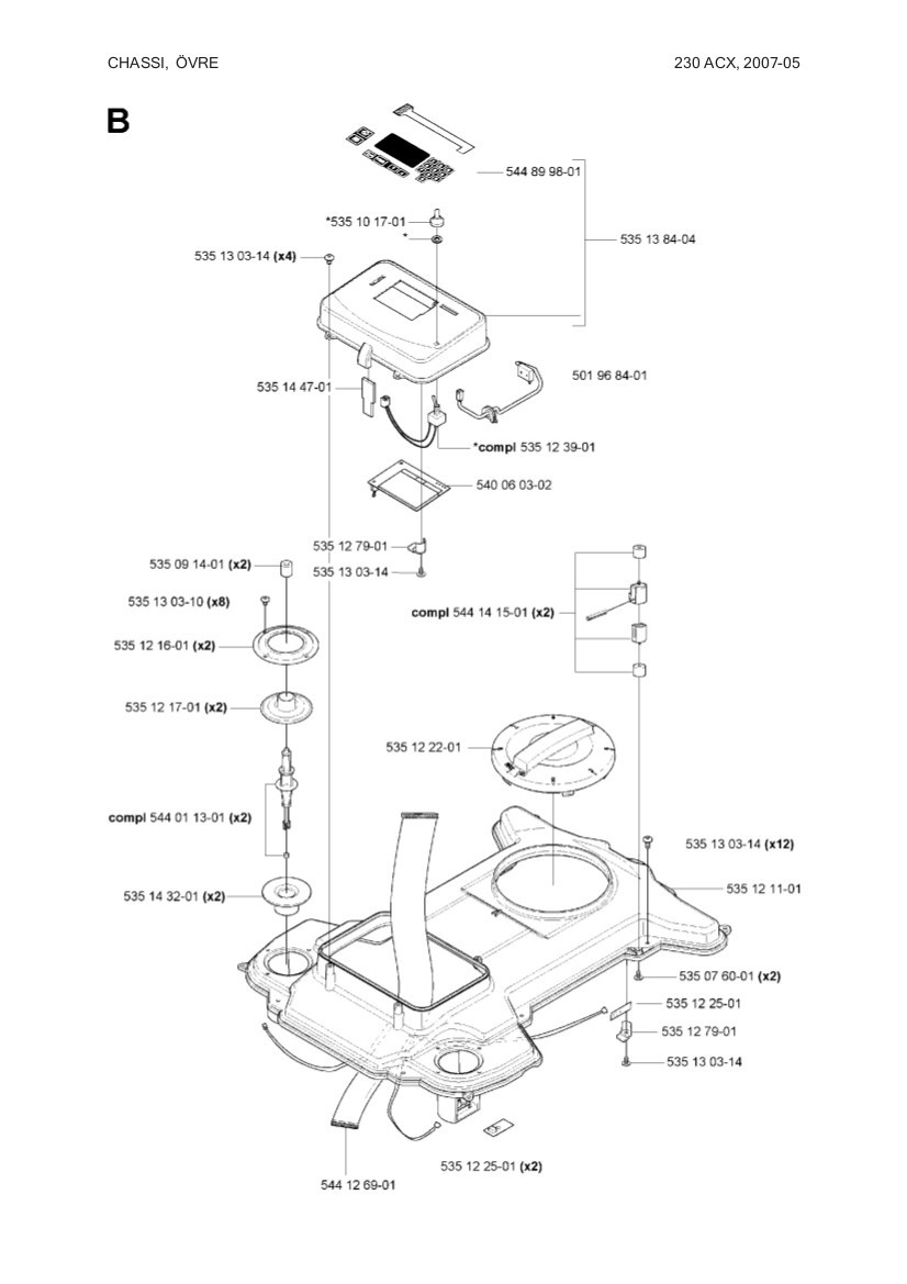TASTATUR kit 230ACX 2007-2009
