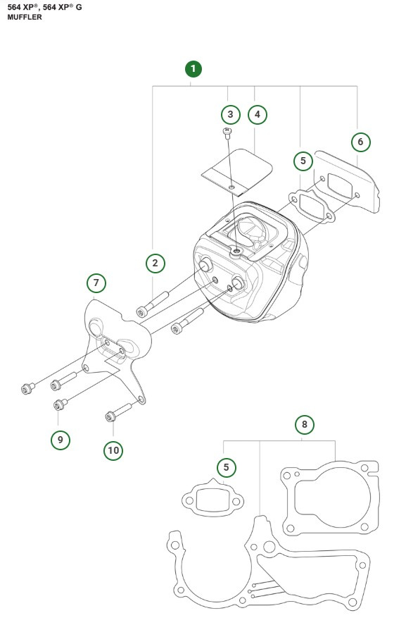 Schalldämpfer-Kit 564XPG