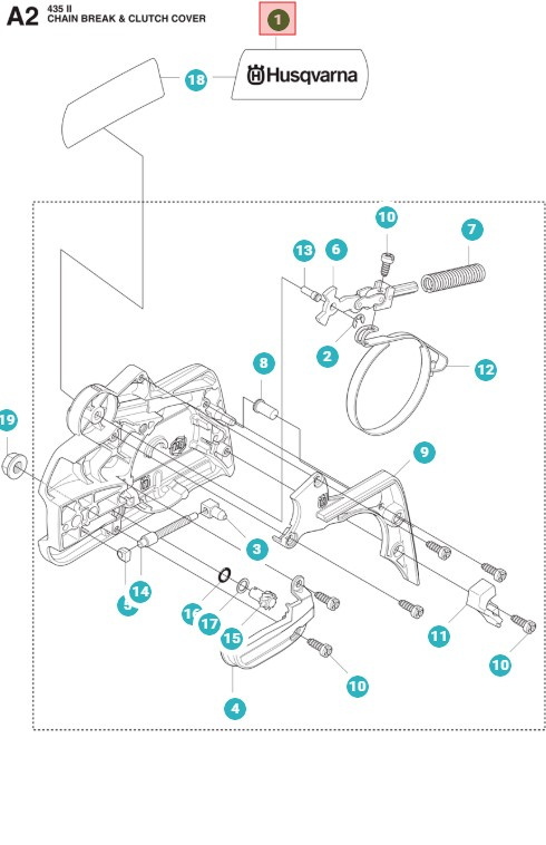 Kupplungsdeckel Husqvarna 135, 435, 435 II, 440