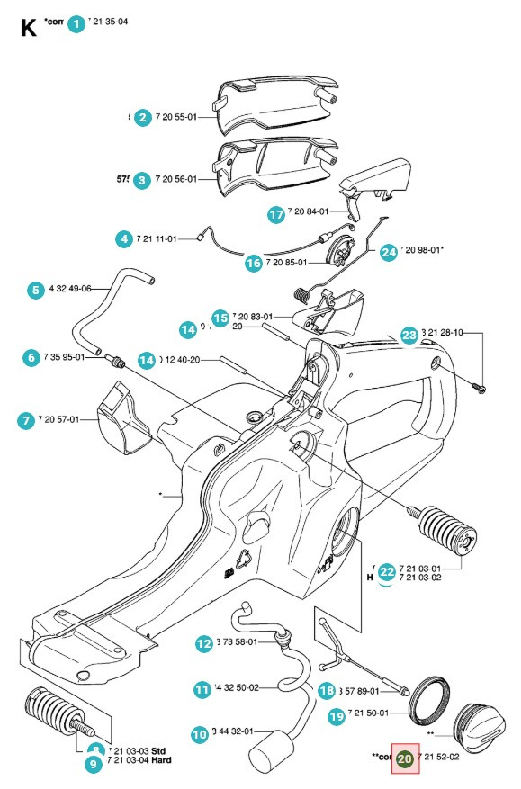 Tankdeckel 455 Rancher, 460 Rancher, 575XP