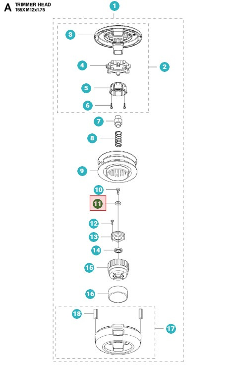 Scheibe Trimmerkopf T35, T45, T55