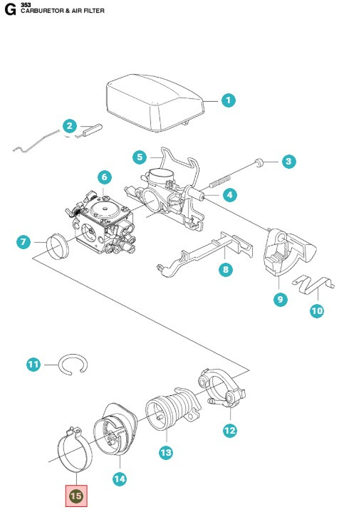 Klemme, Saug 5374388-01