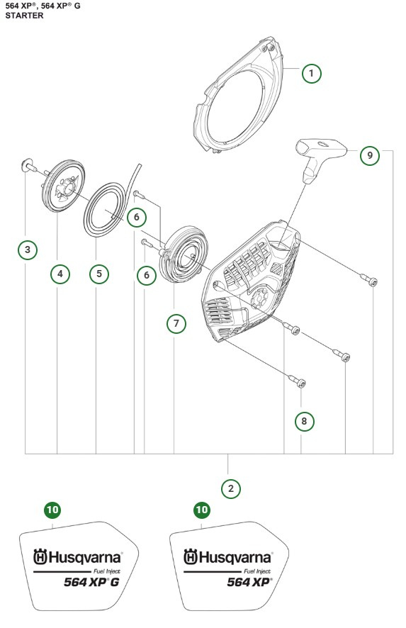 Starteraufkleber 564XP