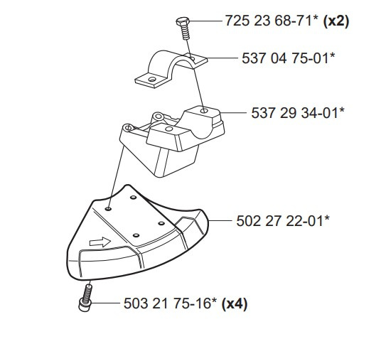 Messerschutz Husqvarna 323C, 323R, 324RX, 524R, 525R ua