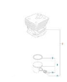 Cylinder 50cc dekomp Husqvarna 346XP, 346XPG, CS2153 Cylinder 50cc dekomp Husqvarna 346XP, 346XPG, CS2153