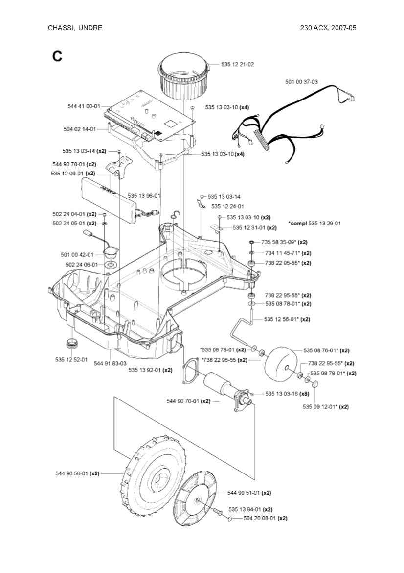 Radmotor 230/260/265 ACX