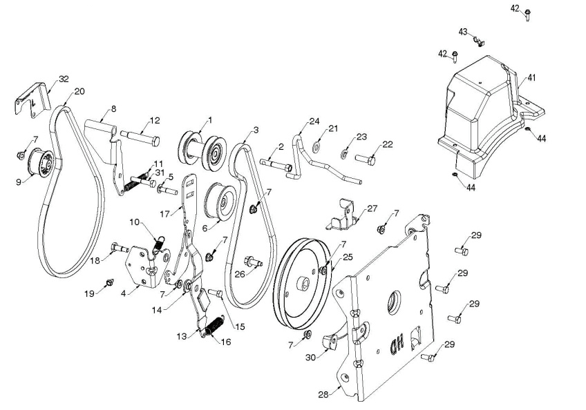 Halterung, Schweißer, Umlenkrolle