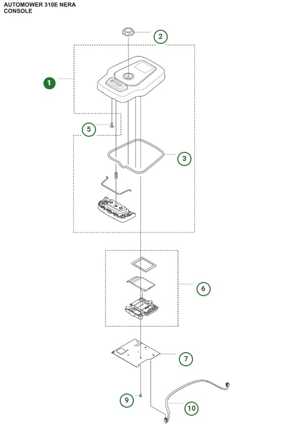 Stop knopf Automower Nera