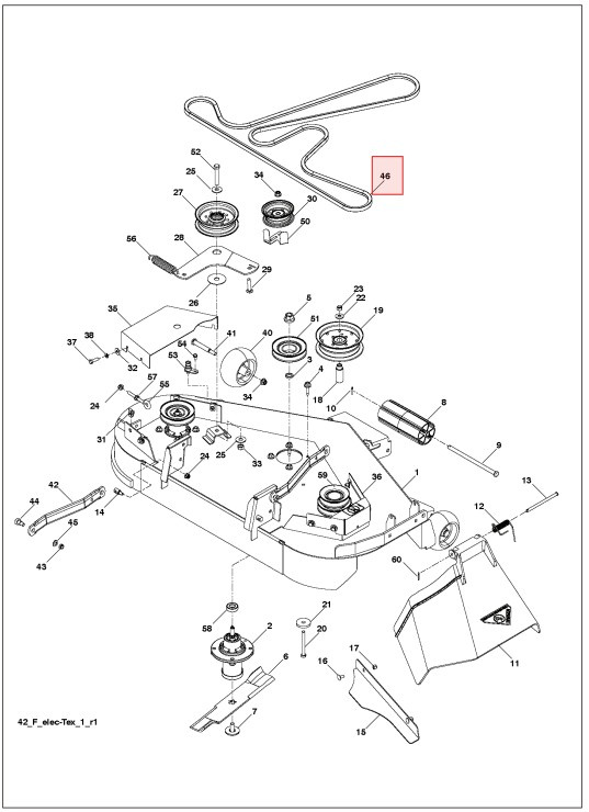 Mähdeckriemen Husqvarna YT 42 XLS, YTH 2242, 22V42 u. a