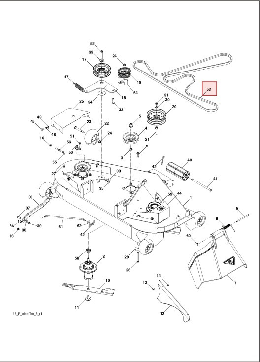 Mähdeckriemen Husqvarna GT48XLS, GTH26, YT48XLS, YTH2648 u. a
