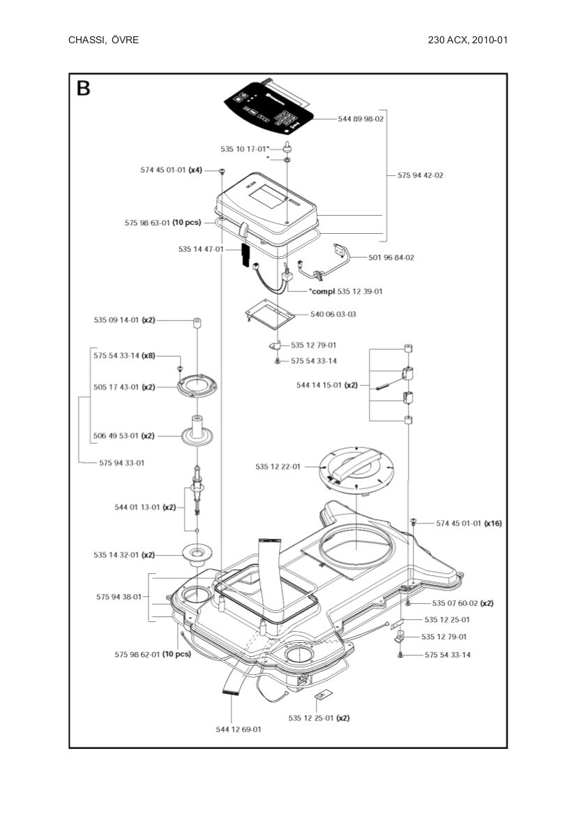 TASTATUR kit (230ACX) 2010-2015
