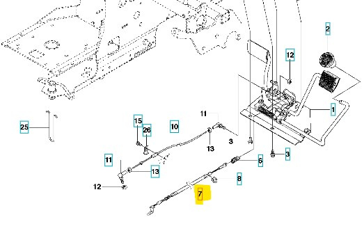 Bremskabel Rider 214T AWD, 216 AWD, 316T AWD, 316TsX AWD
